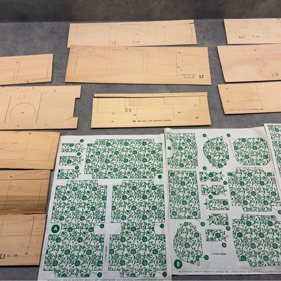 1:12 scale miniature living room furniture kits. - Picture 10 of 12